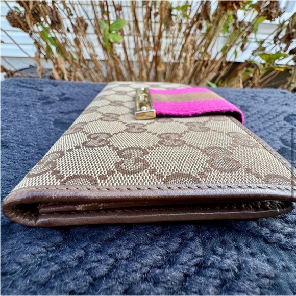 Authentic Gucci GG Monogram Continental Long Wallet - Picture 5 of 12